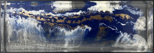 TABLEAUX ART LIQUIDE – Créateur de tableaux contemporains haut de gamme pour une décoration murale unique et raffinée. Cette œuvre a été embellie par l’artiste grâce à la résine appliquée sur le verre qui accentue la profondeur et le dynamisme du tableau. Cette œuvre est agrémentée de véritables cristaux qui lui donnent un éclat unique. Chaque œuvre est faite à la main et possède son certificat d’authenticité